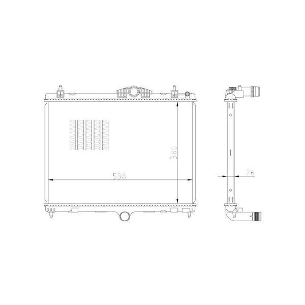 Kylare, motorkylning Nrf 550027 NRF Kylare, motorkylning Nrf 550027 NRF
