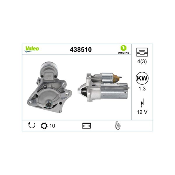 Startmotor 12V Valeo 438510 VALEO