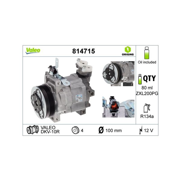 Kompressor, klimatanläggning Valeo 814715 VALEO