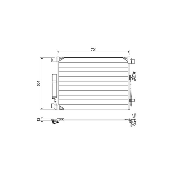 Kondensor, klimatanläggning Valeo 822605 VALEO