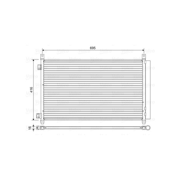 Kondensor, klimatanläggning Valeo 822611 VALEO