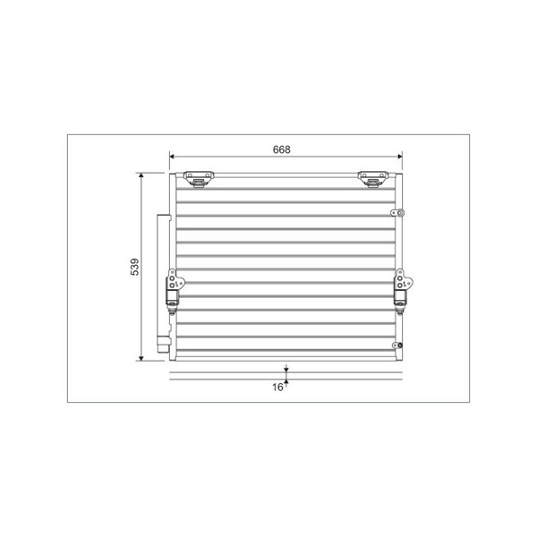Kondensor, klimatanläggning Valeo 822621 VALEO
