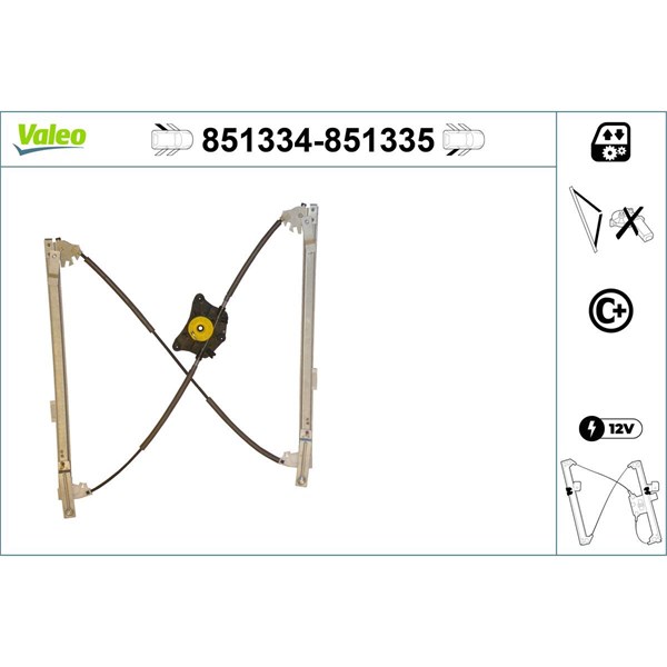 Fönsterhiss, Vänster bak Valeo 851334 VALEO
