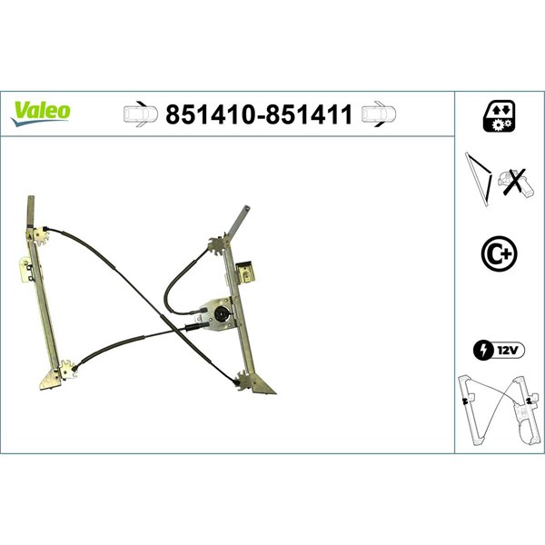 Fönsterhiss, Vänster fram Valeo 851410 VALEO