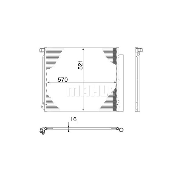 Kondensor, klimatanläggning Mahle AC 269 000S MAHLE