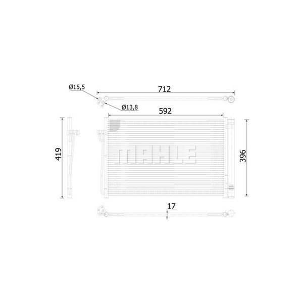 Kondensor, klimatanläggning Mahle AC 344 000S MAHLE
