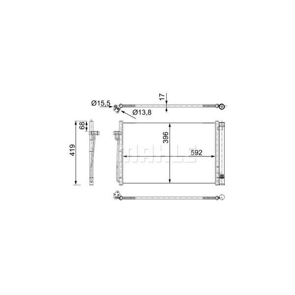 Kondensor, klimatanläggning Mahle AC 344 000S MAHLE