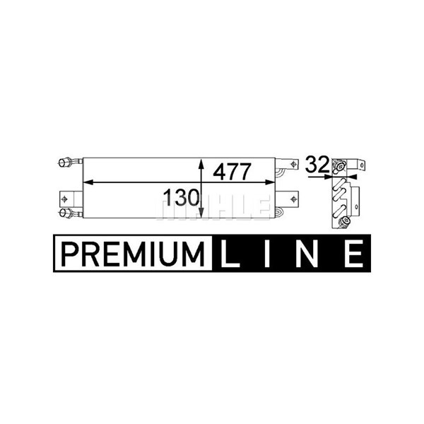 Kondensor, klimatanläggning, Fram Mahle AC 356 000P MAHLE