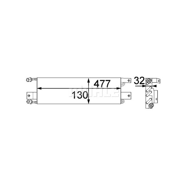 Kondensor, klimatanläggning, Fram Mahle AC 356 000P MAHLE