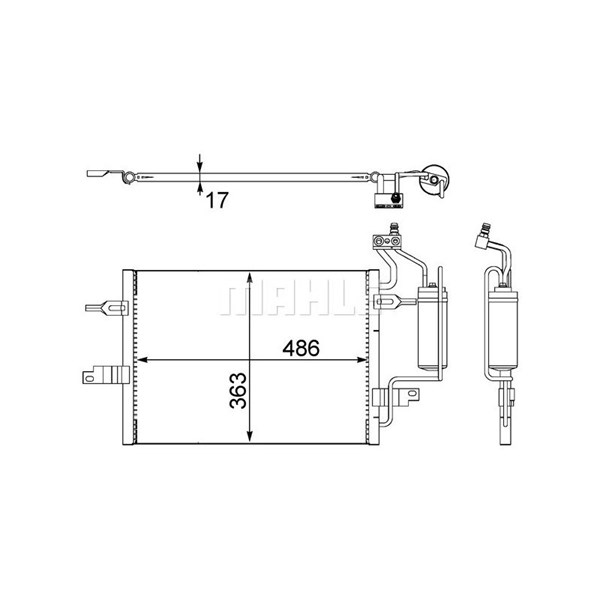 Kondensor, klimatanläggning Mahle AC 404 000S MAHLE