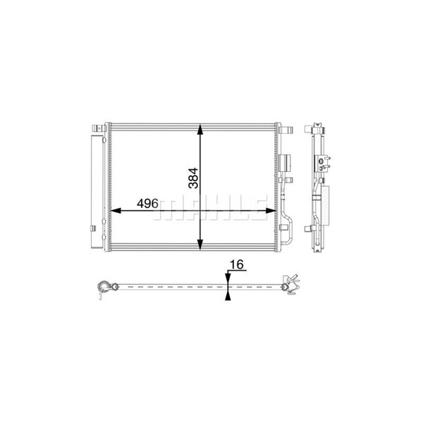 Kondensor, klimatanläggning Mahle AC 61 000P MAHLE