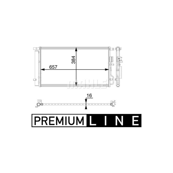 Kondensor, klimatanläggning Mahle AC 64 000P MAHLE