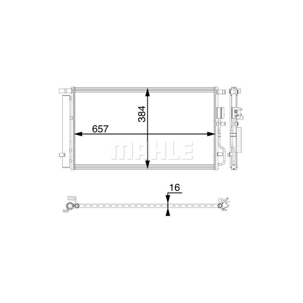 Kondensor, klimatanläggning Mahle AC 64 000P MAHLE