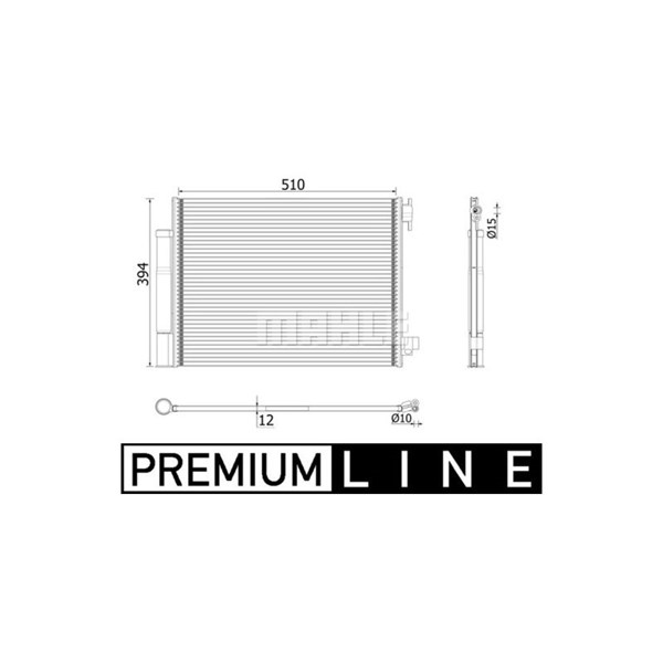 Kondensor, klimatanläggning Mahle AC 73 000P MAHLE