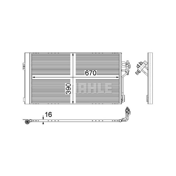 Kondensor, klimatanläggning Mahle AC 762 000P MAHLE