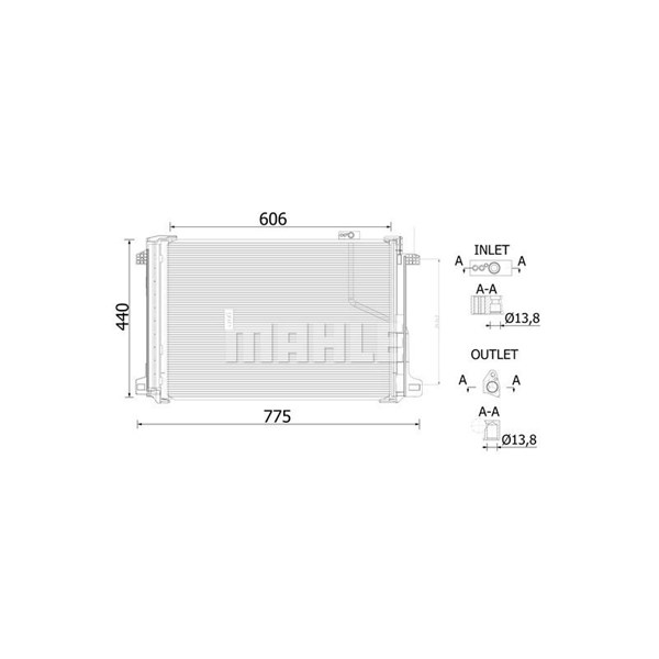 Kondensor, klimatanläggning Mahle AC 786 000S MAHLE
