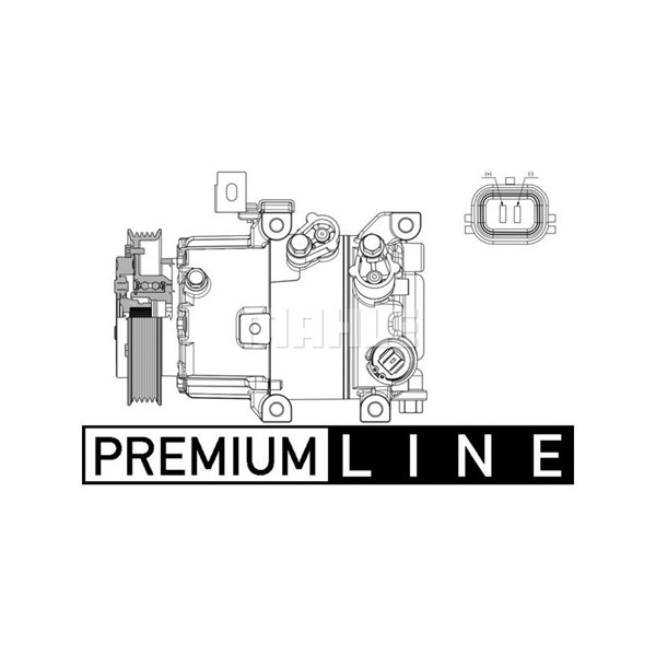 Kompressor, klimatanläggning 12V Mahle ACP 631 000P MAHLE