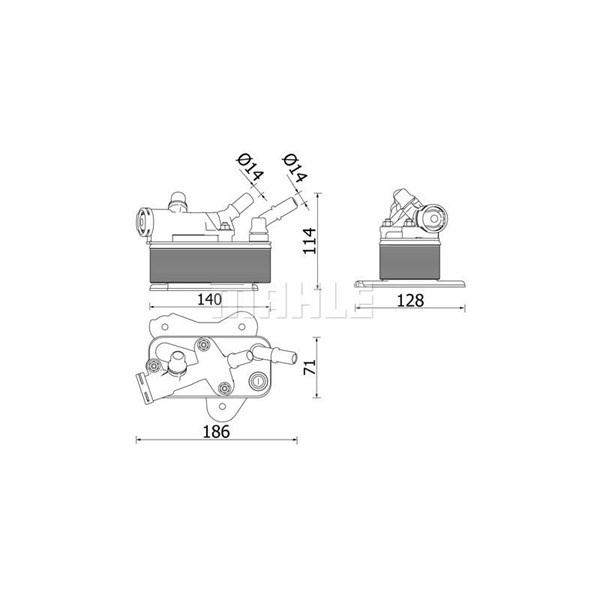 Oljekylare, automatisk transmission Mahle CLC 225 000P MAHLE