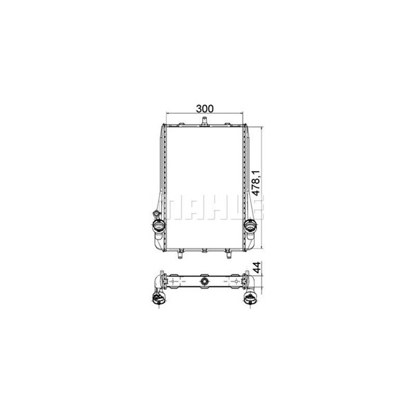 Kylare, motorkylning, Vänster Mahle CR 1396 000P MAHLE Kylare, motorkylning, Vänster Mahle CR 1396 000P MAHLE