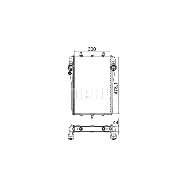Kylare, motorkylning, Höger Mahle CR 1397 000P MAHLE Kylare, motorkylning, Höger Mahle CR 1397 000P MAHLE