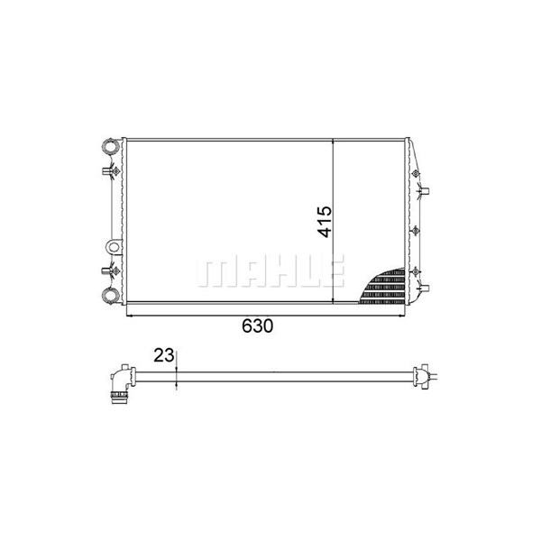 Kylare, motorkylning Mahle CR 505 000S MAHLE Kylare, motorkylning Mahle CR 505 000S MAHLE