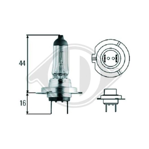 Halogenlampa DIEDERICHS H7 PX26d 12V Diederichs LID10018 DIEDERICHS