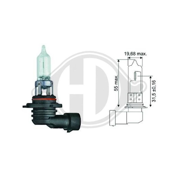 Halogenlampa  DIEDERICHS Long Life HB3 P20d Diederichs LID10026 DIEDERICHS