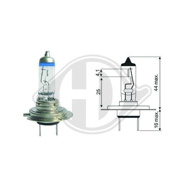 Halogenlampa DIEDERICHS More Light +90% H7 PX26d Diederichs LID10 DIEDERICHS