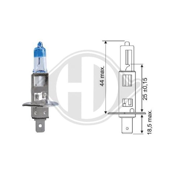 Halogenlampa DIEDERICHS More Light +120% H1 P14,5s Diederichs LID DIEDERICHS