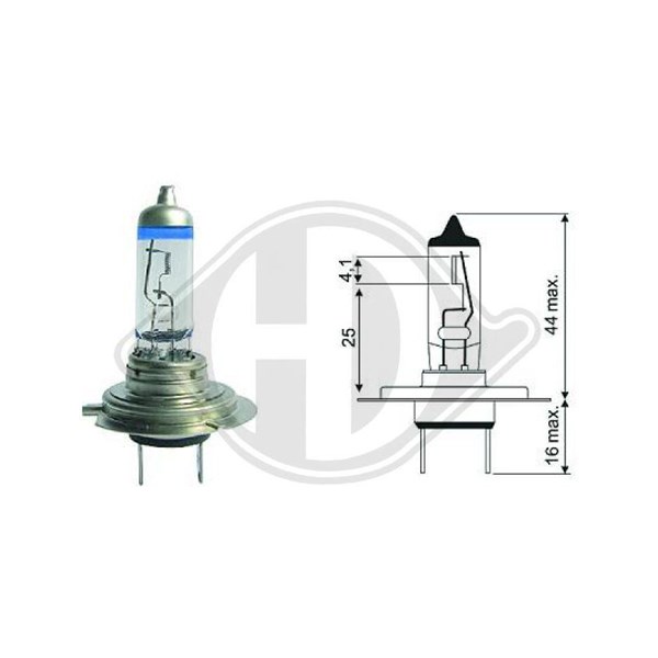 Halogenlampa DIEDERICHS More Light +120% H7 PX26d Diederichs LID1 DIEDERICHS