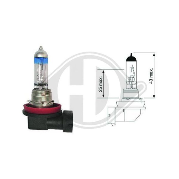 Halogenlampa DIEDERICHS More Light +120% H11 PGJ19-2 Diederichs L DIEDERICHS