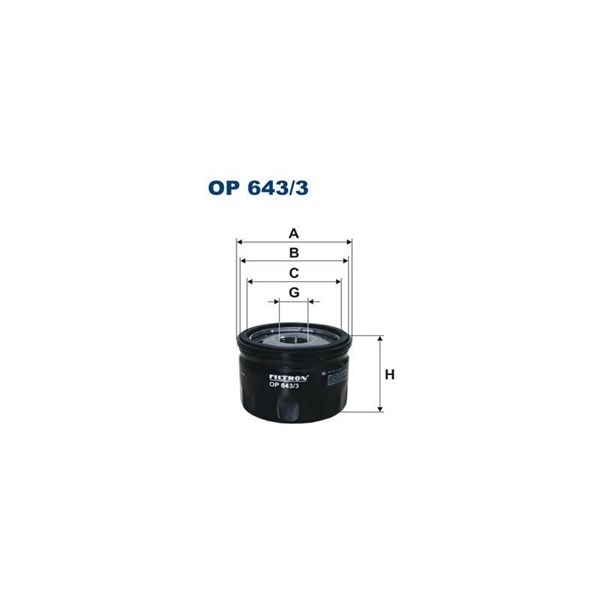Oljefilter Filtron OP 643/3 FILTRON