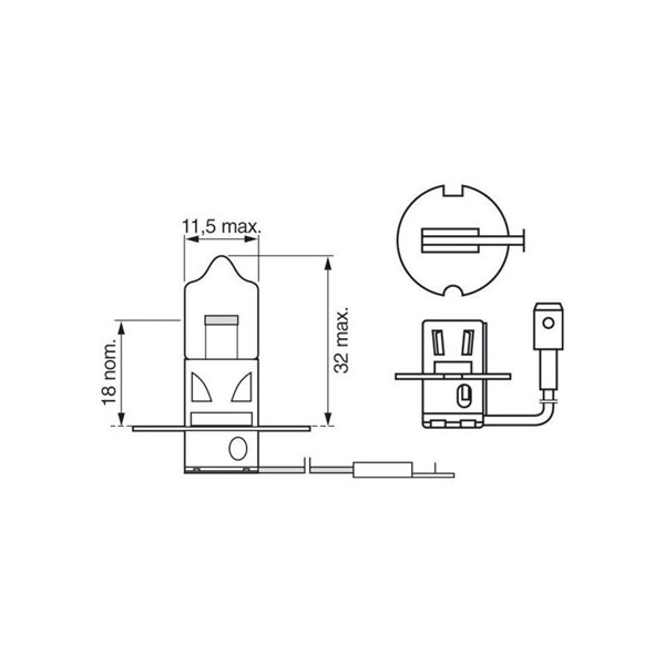 Halogenlampa BOSCH Pure Light BL H3 PK22s 12V Bosch 1 987 301 006 BOSCH