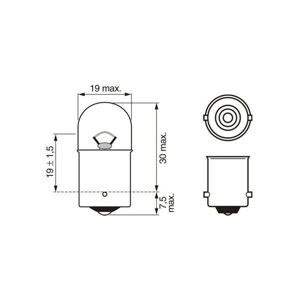 Glödlampa, blinker 12V, Fram Bosch 1 987 301 019 BOSCH