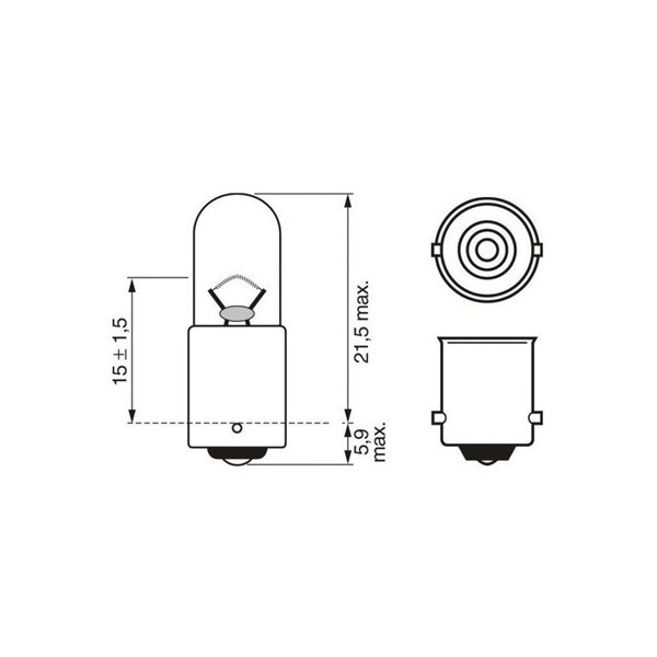 Glödlampa BOSCH Pure Light BL T4W BA9s, Sidomontering Bosch 1 987 BOSCH Glödlampa BOSCH Pure Light BL T4W BA9s, Sidomontering Bosch 1 987 BOSCH