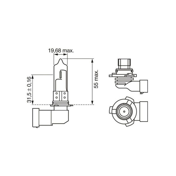 Halogenlampa  BOSCH Pure Light BL HB3 P20d Bosch 1 987 301 062 BOSCH