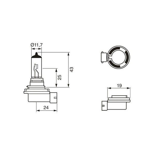 Glödlampa, fjärrstrålkastare 12V Bosch 1 987 301 340 BOSCH