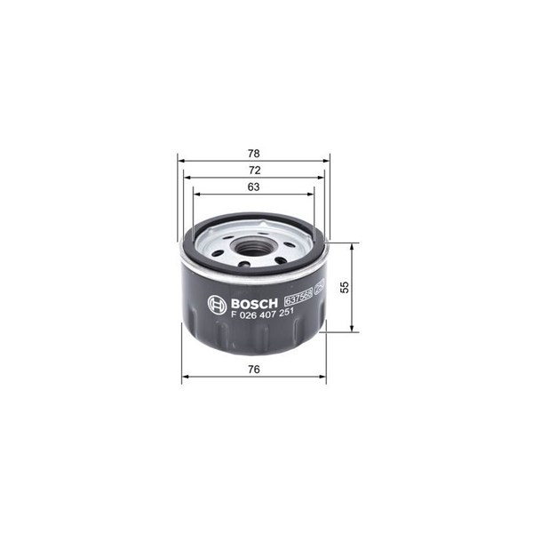 Oljefilter Bosch F 026 407 251 BOSCH