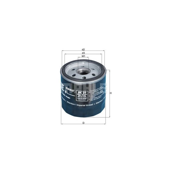 Oljefilter Knecht OC 21 KNECHT