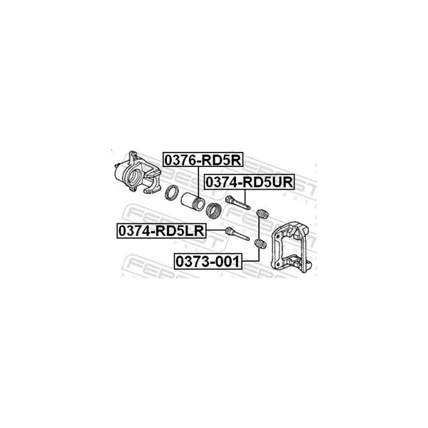Styrbult, bromsok Febest 0374-RD5LR FEBEST Styrbult, bromsok Febest 0374-RD5LR FEBEST