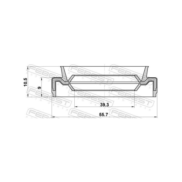 Axelpackning, drivaxel Febest 95CDS-41560910X FEBEST Axelpackning, drivaxel Febest 95CDS-41560910X FEBEST