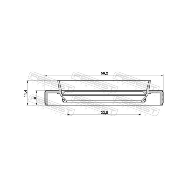 Axelpackning, drivaxel Febest 95HBY-35560811L FEBEST