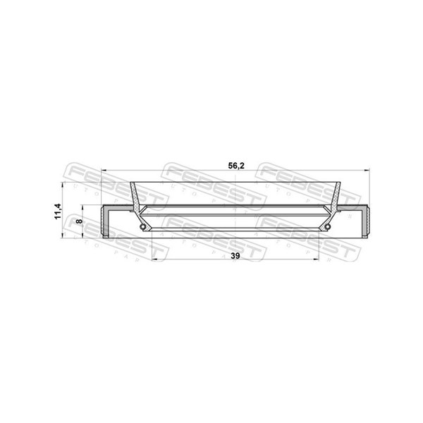 Axelpackning, drivaxel Febest 95HBY-41560811L FEBEST