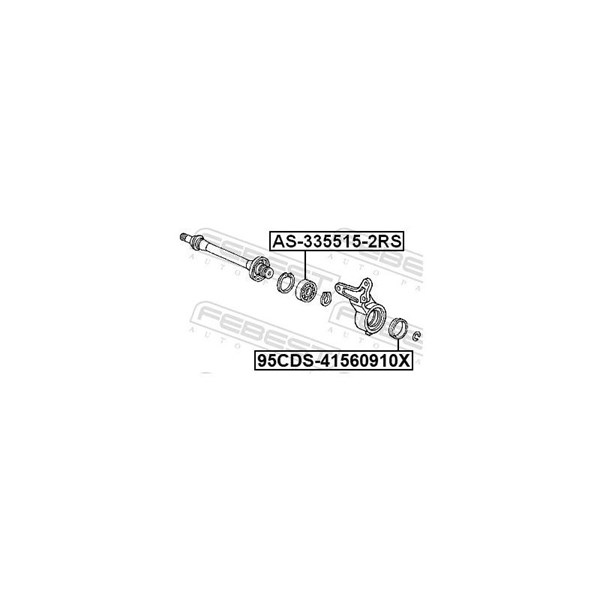 Drivaxellager Febest AS-335515-2RS FEBEST Drivaxellager Febest AS-335515-2RS FEBEST