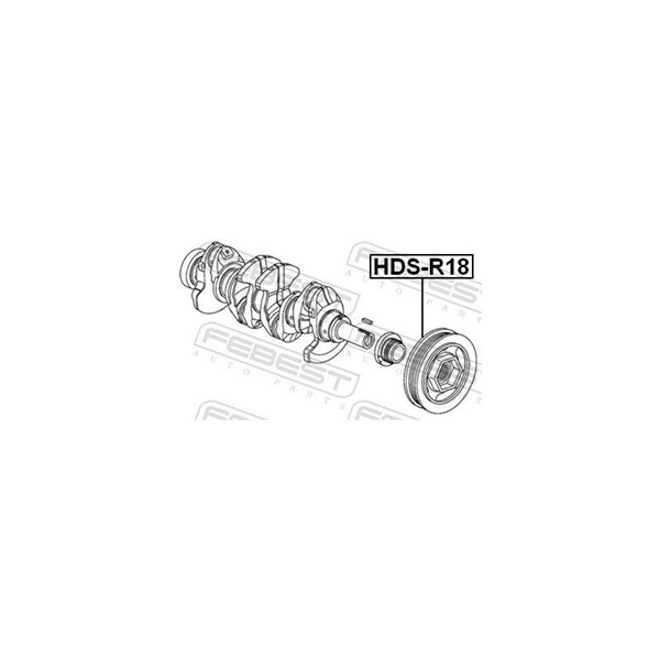 Remskiva, vevaxel Febest HDS-R18 FEBEST Remskiva, vevaxel Febest HDS-R18 FEBEST