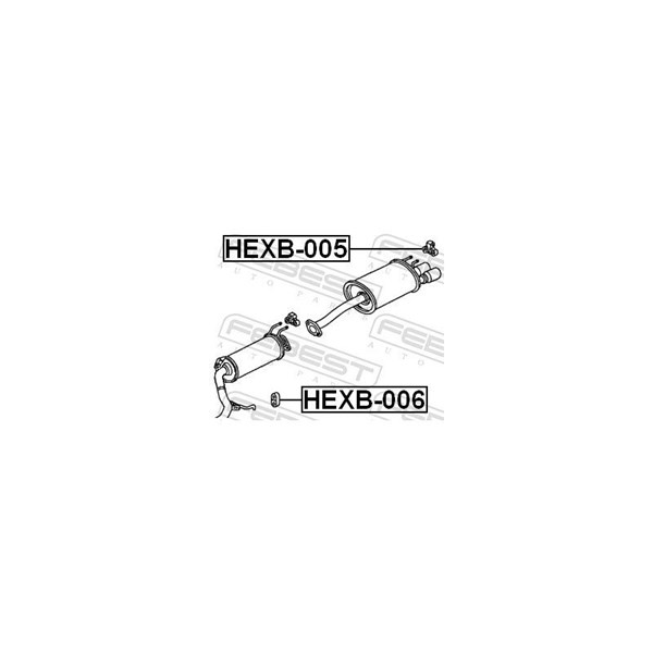 Monteringssats, avgassystem Febest HEXB-005 FEBEST Monteringssats, avgassystem Febest HEXB-005 FEBEST