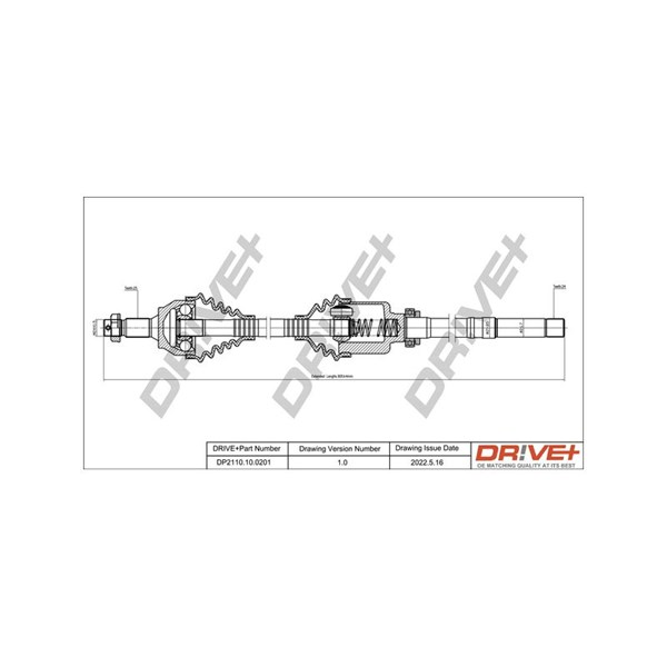 Drivaxel Citroen C3 Picasso (sh_), framaxel höger Drivaxel Citroen C3 Picasso (sh_), framaxel höger