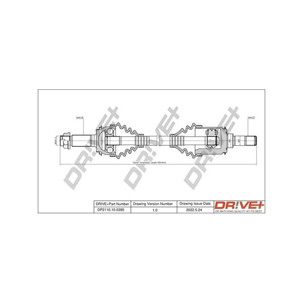 Drivaxel Honda Cr-v III, Bakaxel vänster