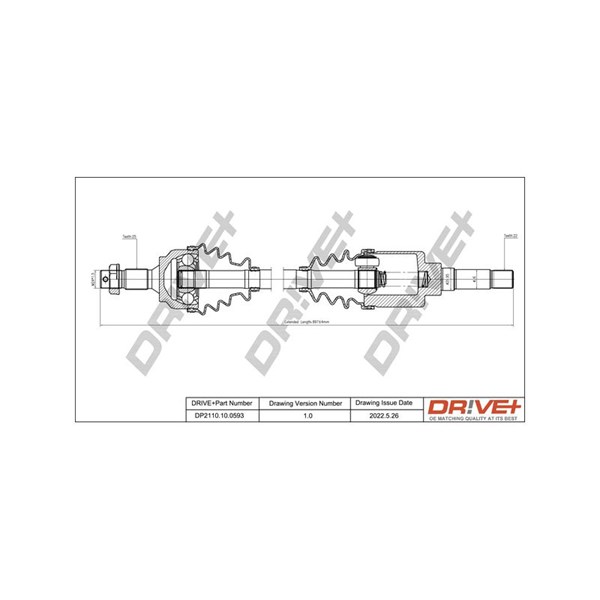 Drivaxel, framaxel höger Drivaxel, framaxel höger
