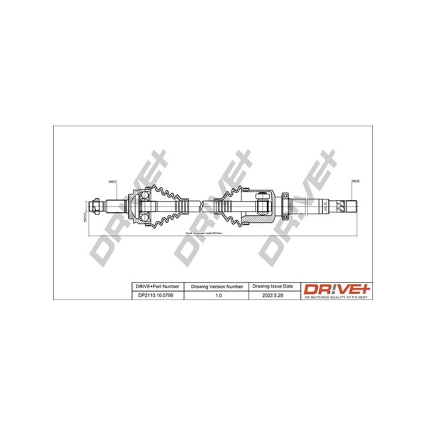 Drivaxel, framaxel höger Drivaxel, framaxel höger